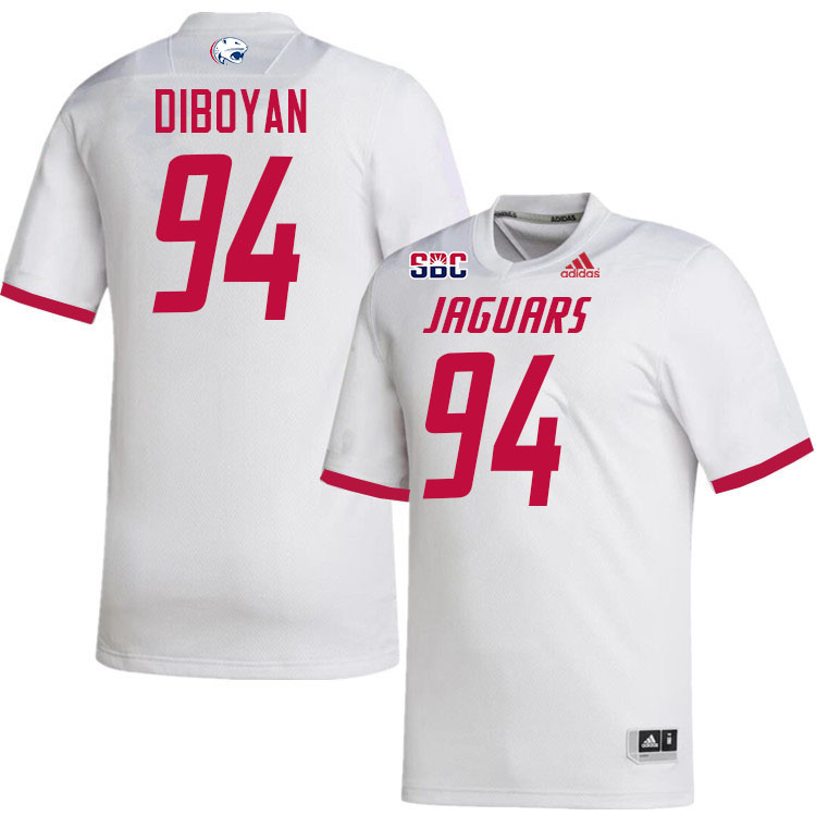 #94 Hamilton DiBoyan South Alabama Jaguars Jerseys,College Football Uniforms,Apparels Stitched-White #94 Hamilton DiBoyan South Alabama Jaguars Jerseys,College Football Uniforms,Apparels Stitched-White